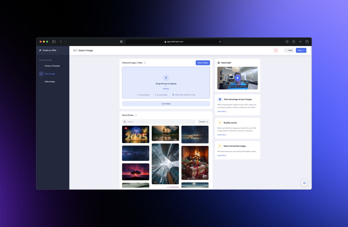 SaaS Product - Offer Creation Module